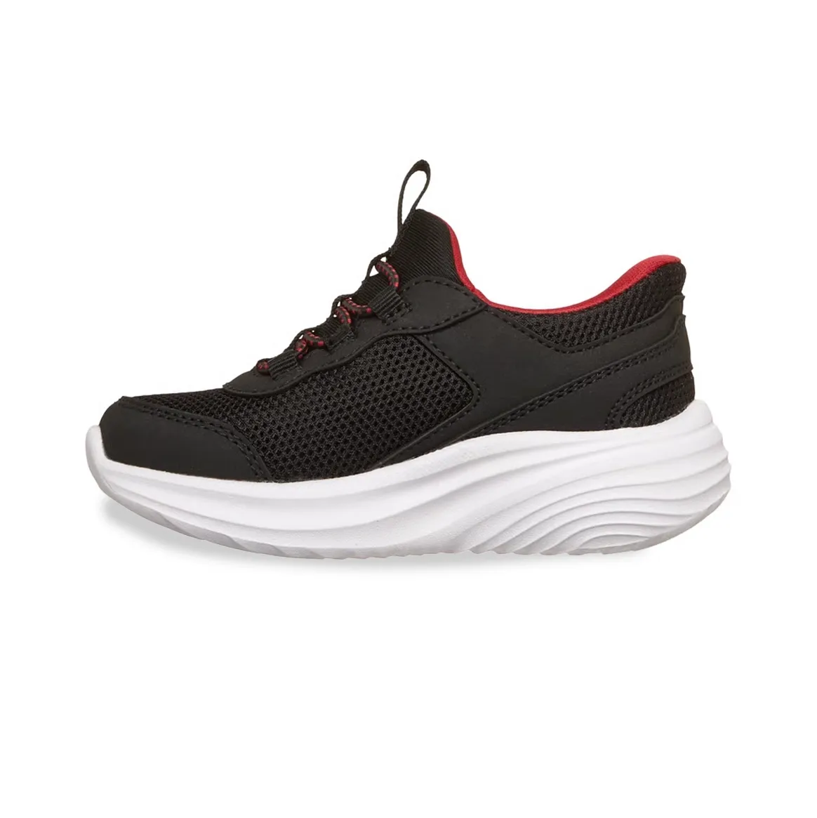 Imagem do tênis infantil Skechers Slip-ins preto para seção vai servir